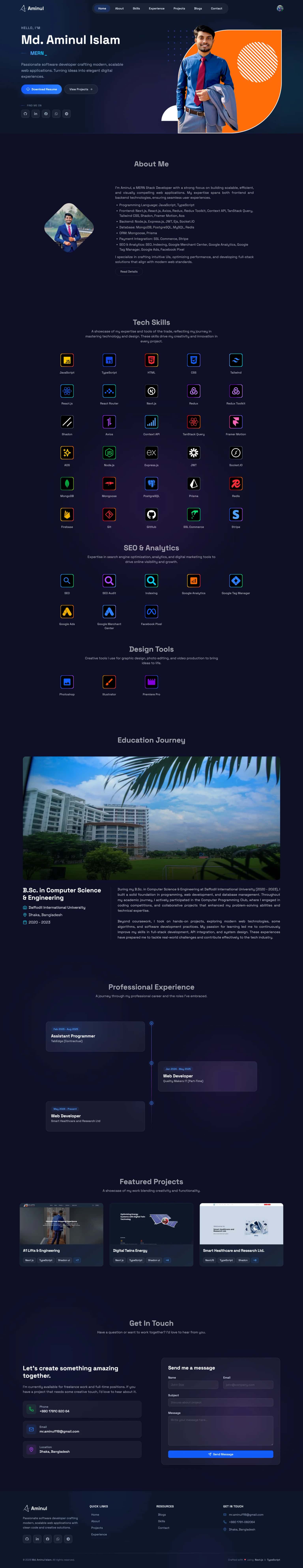 Full-Stack Portfolio & Content Management Platform